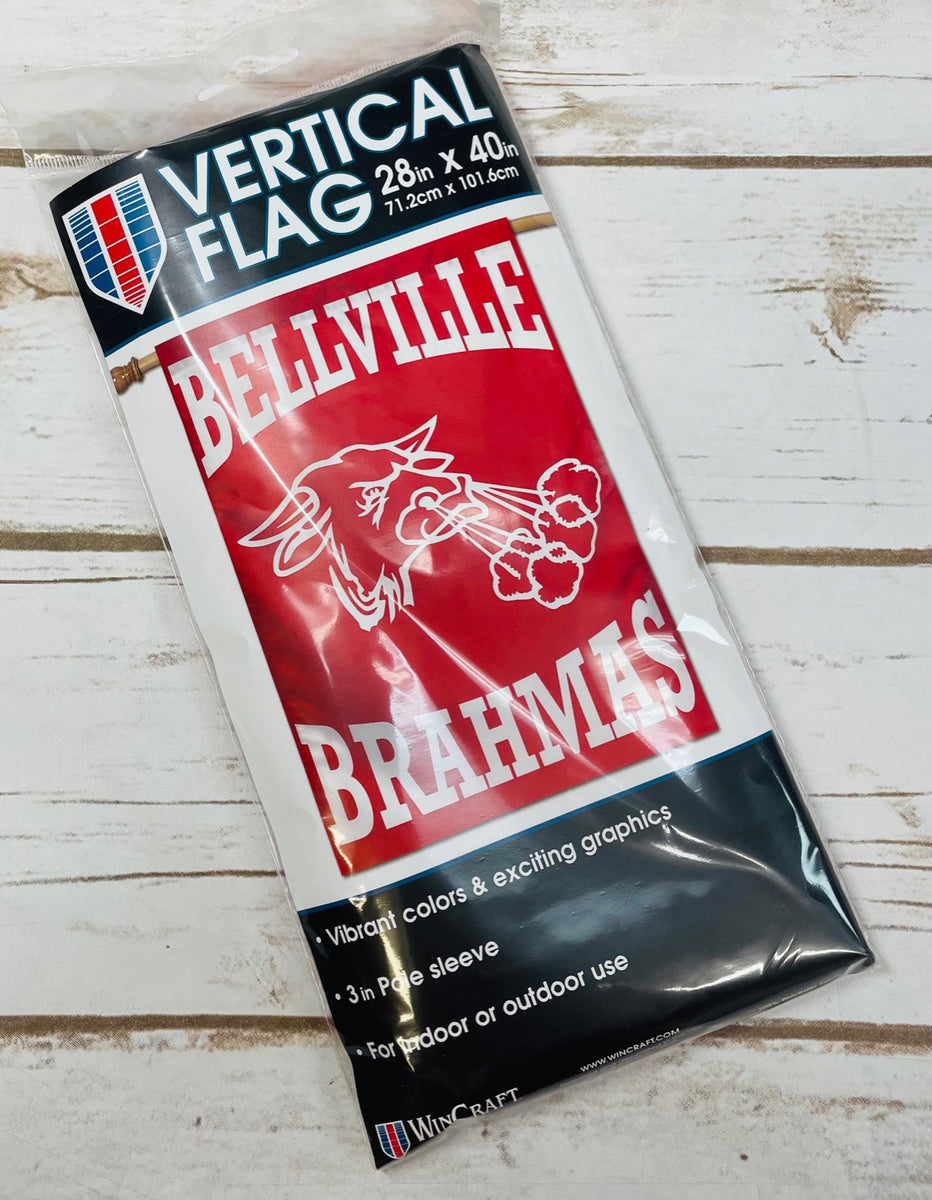 Bellville Brahmas Vertical Flag – Spirit T's